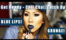 Chit Chat Tutorial:  Bold Blue Grungy Makeup
