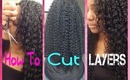 ♡A QUICK HOW TO CUT LAYERS "CURLY HAIR"♡(HD)