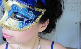 Elegant Masquerade Hair & Makeup Halloween Tutorial