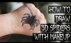 how to draw 3D spiders with makeup! | realistic spider makeup tutorial