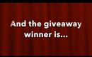 Giveaway Winner Announcement