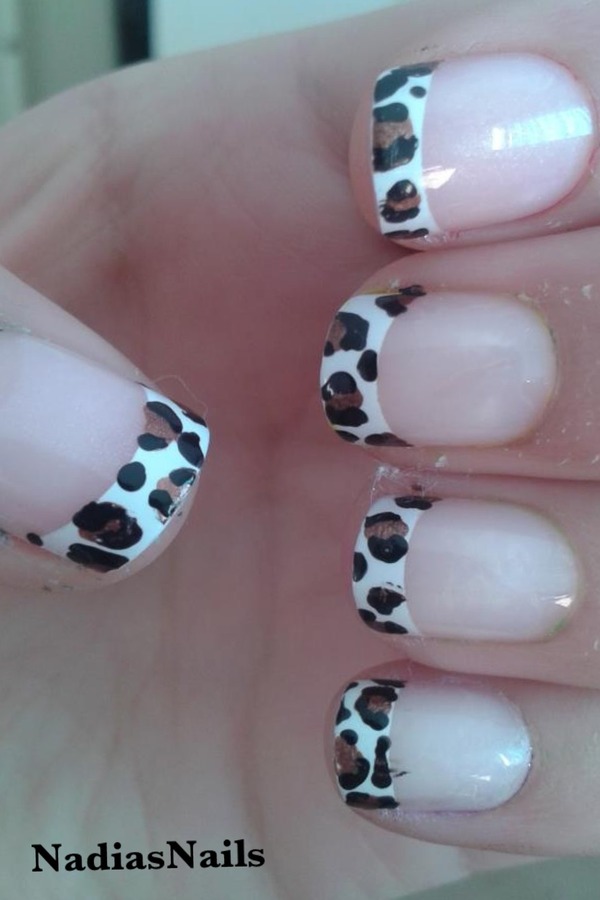 Leopard Print French Tips Nadia S.