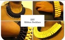 DIY Ribbon Necklace / How To Make A Ribbon Necklace