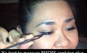 ***How to apply false lashes--the April Edition***