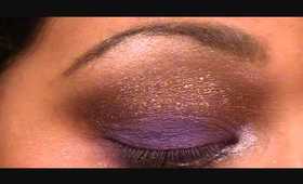 A purple and bronzed look