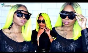 K MICHELLE  NEON LIME GREEN WIG UNDER $30 !🔥🌈