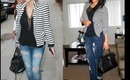 Striped Blazer (Kim Kardashian Inspired Outfit)