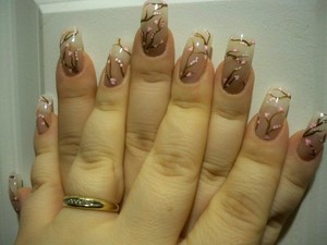 Another pic of my own nails that I painted with Cherry Blossoms go french.