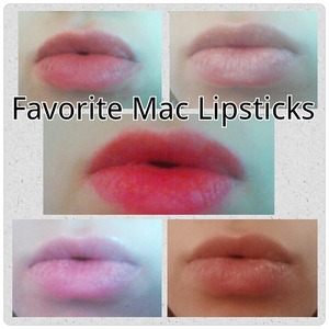 Natural lip on bottom right, 4 other colors are by Mac.