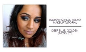 Indian Fashion Friday Tutorial - Royal Blue Smoky Eye