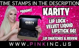 Karity Lip Lock Velvet Liquid Lipstick $6! #Boom! | Lip Swatches & Review | Tanya Feifel-Rhodes