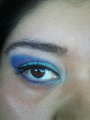 turquoise blue and purple