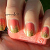 Coral and Gold Glitter Gradient