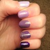 Purple ombré, gradient glitter party nail