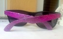 Easy Purple Glitter Sun Glasses | DIY Friday on RebeccaKelsey.com