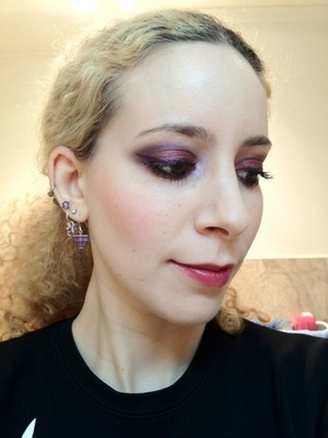 I desperately wanted to dip a brush into my new Inglot eyeshadows, so I created this vampy fall look on the fly. Plenty of jewel toned dark cranberry, purples and even a bit of soft brown to satisfy any Fall fashion aficionado looking for a look that demands attention.
