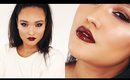 Oxblood Cut Crease Berry Matte Lip NYE Makeup Tutorial | Hooded Lids