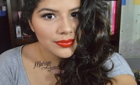 Holiday Look || Light Gold Eyes and 3 lip Options