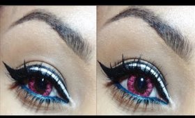Fun Black and White Outlined Eyeliner Tutorial