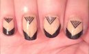 Celebrity Style: 2NE1 CL Inspired Nail Art- Black French Tip Manicure with Water Tattoos
