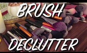 DECLUTTER WITH ME! Makeup Brush Declutter