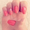 orange sparkly nails!