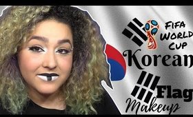 Korea Republic Inspired Makeup Tutorial -FIFA World Cup- (NoBlandMakeup)