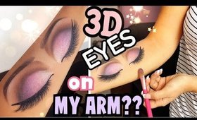 OMG!!! 😱3D EYES DRAWING on MY ARM?