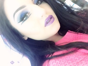 I made this lip colour using a Napoleon Perdis   Purple eye shadow and clear lip gloss!!