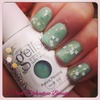 Gelish  in Seafoam & O.P.I Gelcolor in Lights of Emerald City