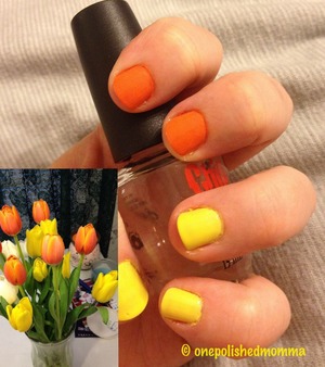 Used my orange/yellow tulips for inspiration 