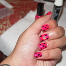 Pink Pooka Dot Nails