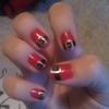 Santa-belt nails