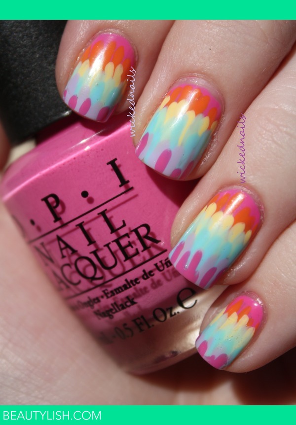 Random Rainbow Streak Nails | Rylee W.'s Photo | Beautylish