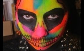 Colourful Neon Skull || Halloween 2016 || Marya Zamora