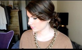 Easy Messy Side Bun for the Holidays