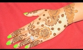 How to Make Henna Mehendi Design : Back Bel Design