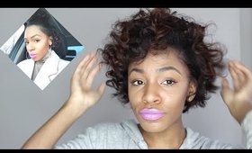 Blow Drying & Curling Short Natural Hair!