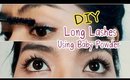 D.I.Y ปัดมาสคาร่าให้ขนตายาว หนา ติดทน [Long Lashes Using Powder] ♥ | Licktga