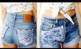 How To: Lace Denim Shorts!