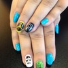 Breaking bad blue yellow black green nails