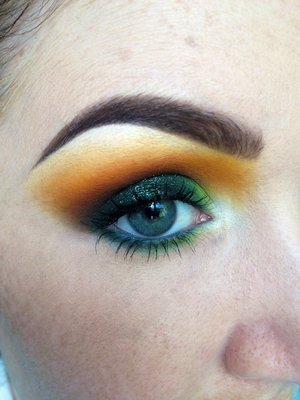 Repost from my IG account:

Been feeling soooo uninspired atm 😩 This took about 15 minutes and heck it's probably already been done before but I never use this Urban Decay eyeshadow and I absolutely love using MAC Goldenrod eyeshadow!

Products used:
✨ MAC Orange, Goldenrod, Vanilla, Bitter and Crystal Avalanche eyeshadows
✨ Rimmel Soft Kohl Pencil in Jungle Green as a base for the lid
✨ Sleek Makeup's Garden of Eden palette - the dark green and the deep red
✨ Urban Decay Moondust Eyeshadow in Zodiac
✨ Anastasia Beverly Hills Dipbrow Pomade in Ebony for the brows