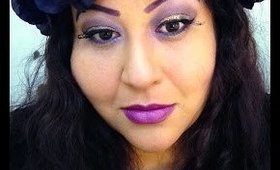 Easy Purple Halloween Makeup Look