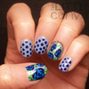 Blue Roses and Dots
