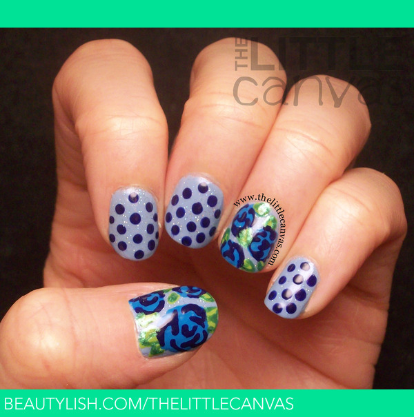 Blue Roses and Dots | The Little Canvas A.'s (thelittlecanvas) Photo ...