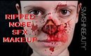 Ripped Shredded Nose Tip SFX Halloween Makeup Tutorial
