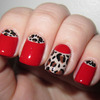 Sassy and Classy Red Leopard Half Moons