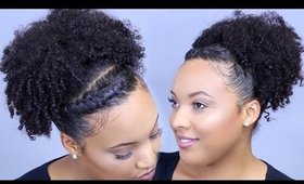 SUPER EASY Sleek & Twisted HIGH PUFF ⇢ Natural Hair Tutorial