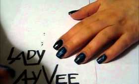 shiney blue nails