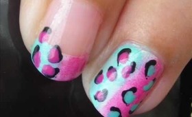 Nail Art - Cotton Candy Leopard (Animal Print Series #4) Decoracion de uñas